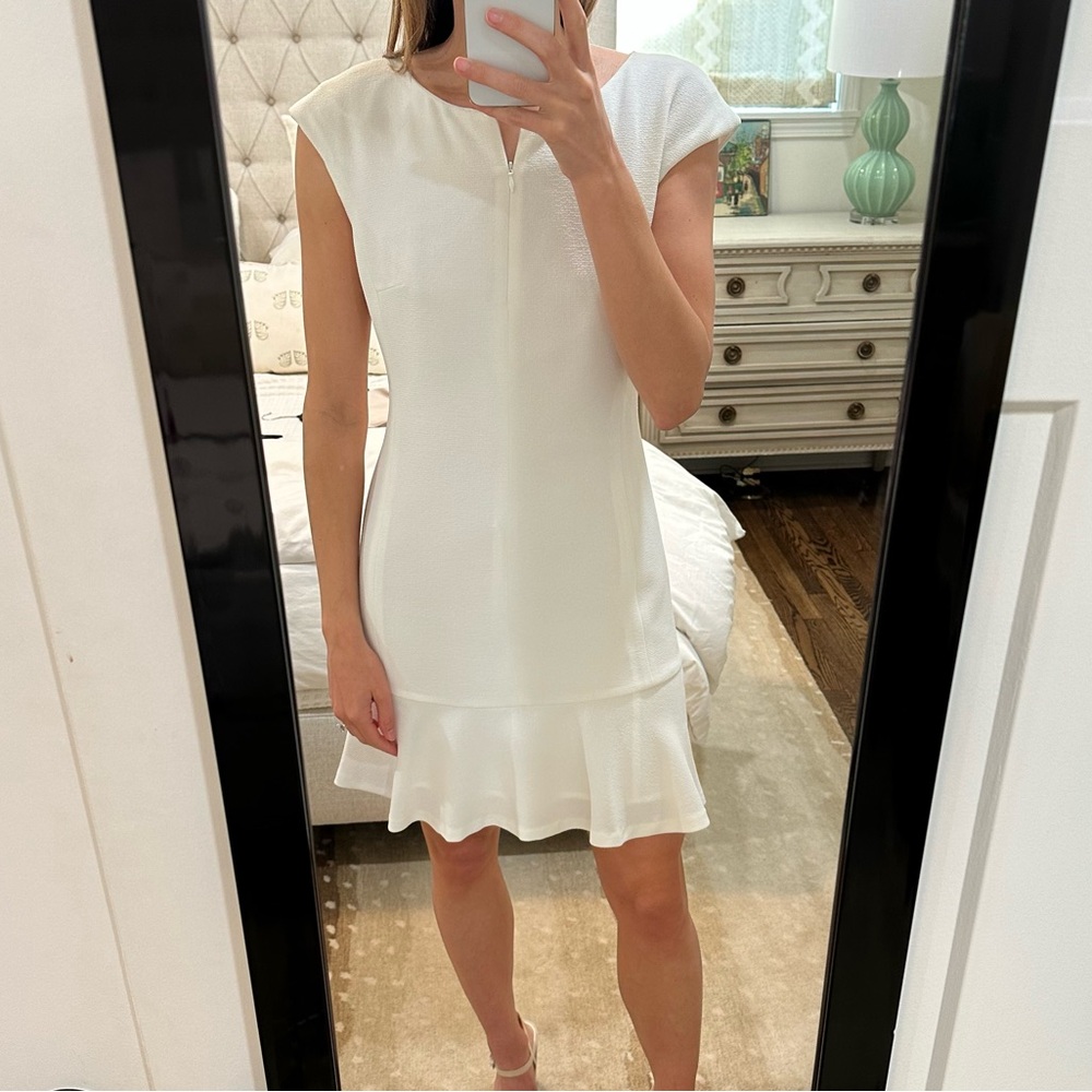 White zip dress